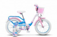 Детский велосипед Stels Pilot-190 16" V030 Белый розовый голубой 2022 - магазин СпортДоставка. Спортивные товары интернет магазин в Элисте 
