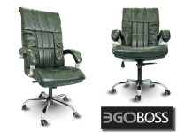 Офисное массажное кресло EGO BOSS EG1001 Малахит в комплектации ELITE натуральная кожа - магазин СпортДоставка. Спортивные товары интернет магазин в Элисте 